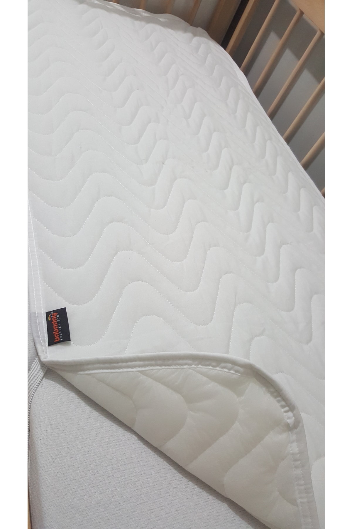 babadağ kolleksiyon %100 Sıvı Geçirmez Yatak Alezi Bebek Yatağı beşiği Için Köşe Lastikli fotoğrafı 2 (önizleme)