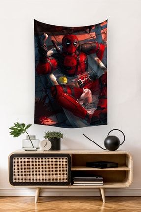 Deadpool Marvel Duvar Örtüsü Halısı 140 X 100 Cm-70x100 Cm DO-Marvel