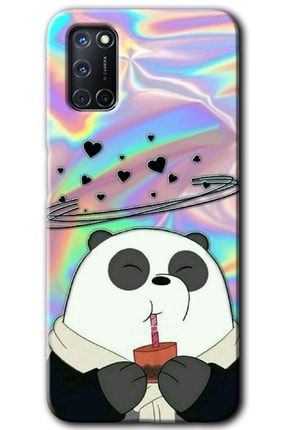 A52 Kılıf Hd Desen Baskılı Arka Kapak - Milkshake Panda bera-op-Oppo A52-m-19