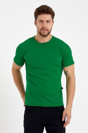 Performance Slim Fit Yeşil Erkek Tshirt & 740009 23006