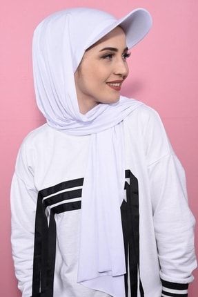 Şapkalı Boneli Hazır Model Şal Hijab Havuz Bone ASYY20022001