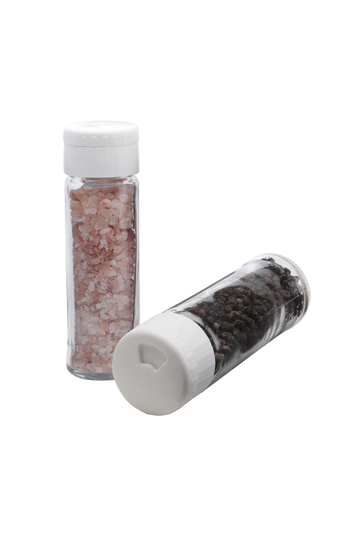 2-Piece Lina Salt&Pepper Shaker Adjustable Glass Salt Shaker with Lid