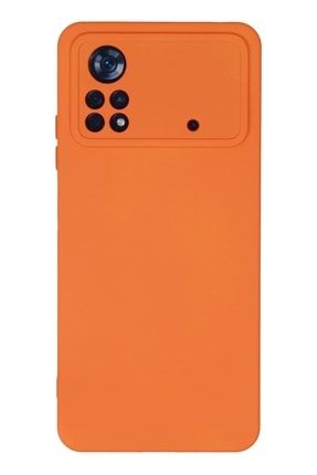Xiaomi Poco X4 Pro 5g Kılıf Nano Içi Kadife Turuncu Renk Silikon Kapak nano-XiPocoX4Pr5G