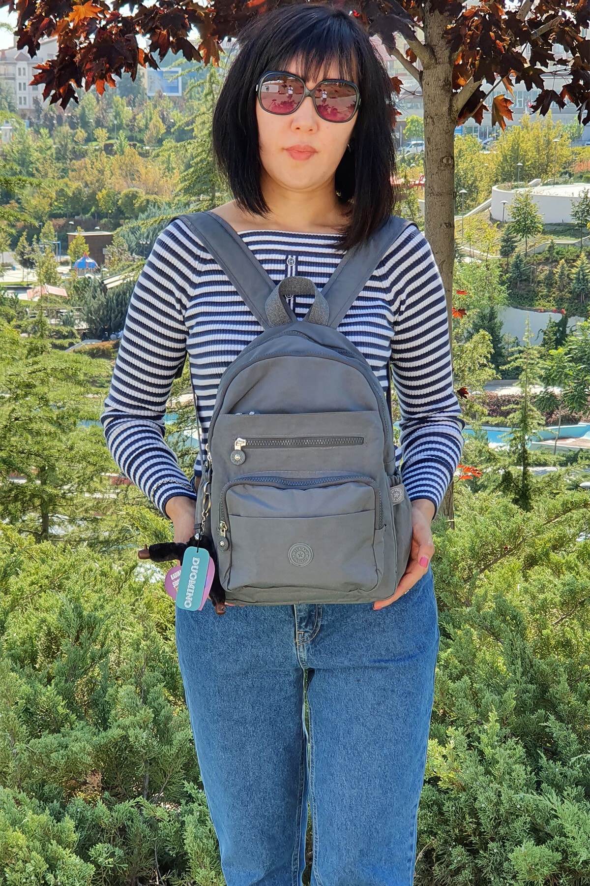 کوله پشتی زنانه خاکستری NEMO GROUP | NEMOGROUP259 اورجینال - تصویر 2