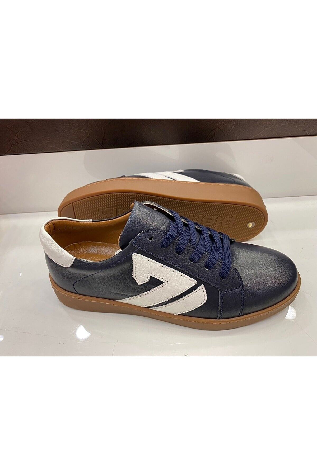 کفش کژوال پیر کاردین مردانه چرم اصل آبی سرمه ای اسپرت       Casual / کژوال | Pierre Cardin TYC00495827631 TR - تصویر 5