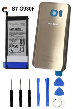 Samsung Galaxy S7 G930f Arka Cam Kapak Batarya Kapağı Gold+batarya Pil Eb-bg930abe+tamir Seti S7G930F-102