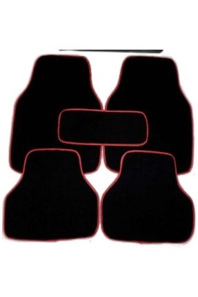 Fiat Fiorino Uyumlu Üniversal Siyah Kırmızı Kenarlı Çift Kat Halı Oto Paspas Aksesuar POYPS1052