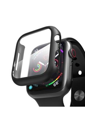 Apple Watch Hermès 7. Nesil 45mm 360 Tam Korumalı Ekran Koruyucu Temperli Cam Siyah TYC00495299149
