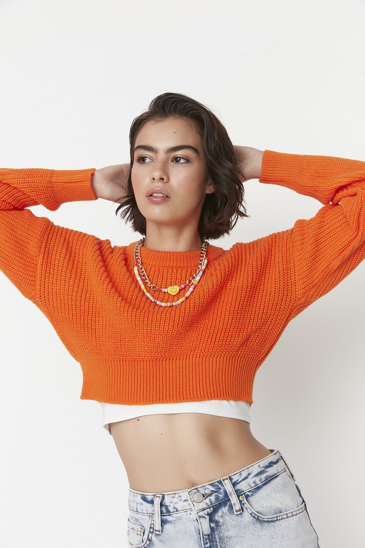 Trendyol Collection Pullover Orange Regular Fit