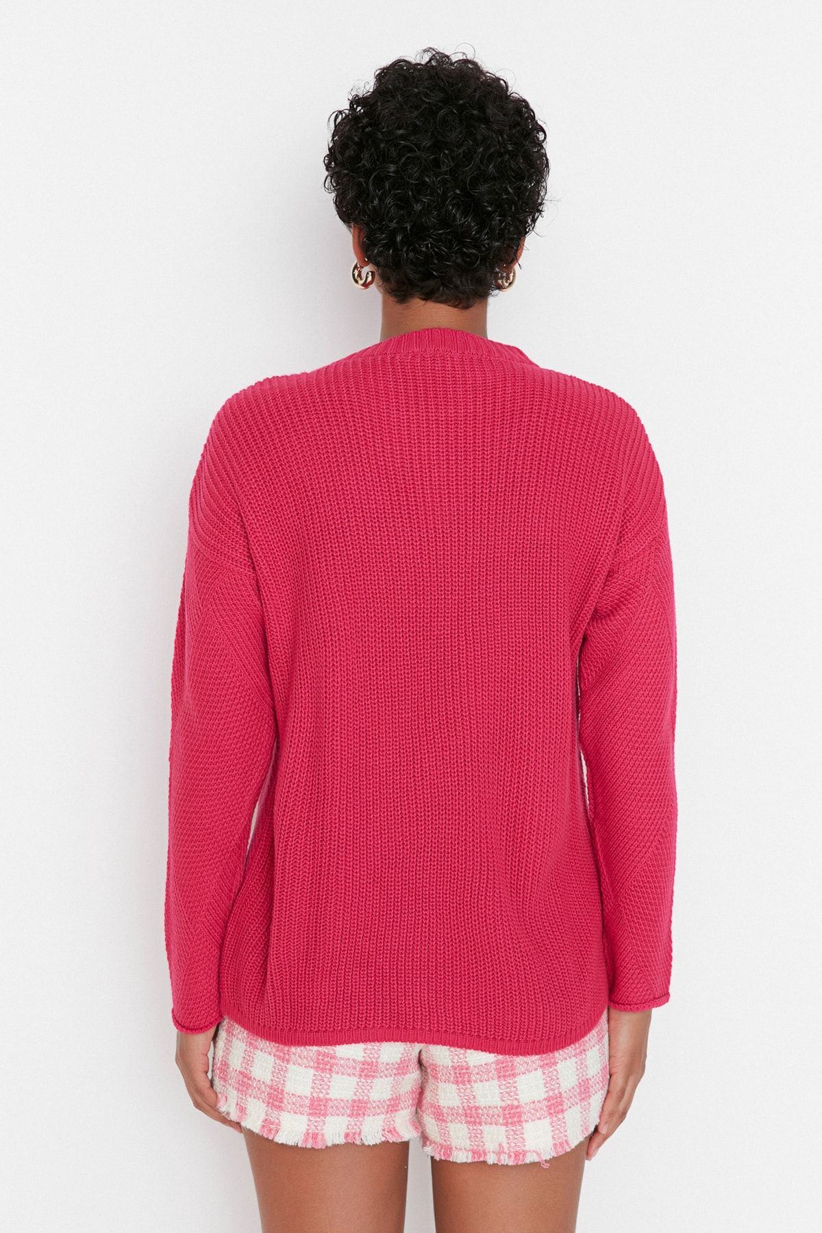Trendyol Collection Pullover Rosa Regular Fit