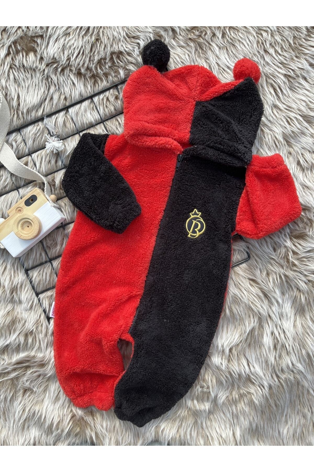 Minizade Welsoft Peluş Unisex Fermuarlı Kışlık Ponponlu Palyaço Bebek Uyku Tulumu fotoğrafı 6 (önizleme)