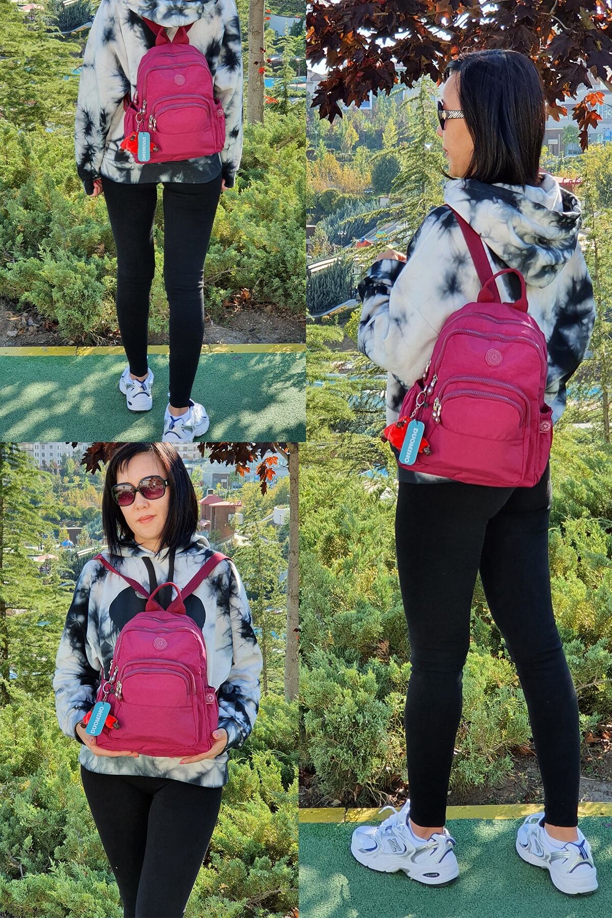 کوله پشتی زنانه بورگوندی NEMO GROUP | nemobags251klinkırfcmegastoregroup اورجینال - تصویر 3