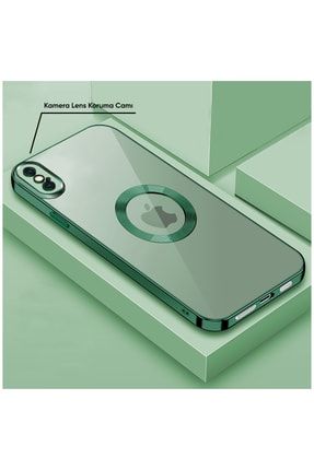 Iphone X Uyumlu Kılıf Glint Silikon Kılıf Yeşil 3572-m179