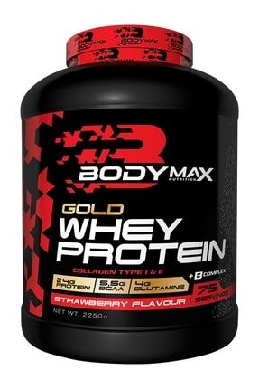 Gold Whey Protein Tozu 2250gr 75 Servis Çilek Aromalı BODY031