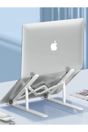 Laptop Standı Yükseklik Ayarlı Notebook Bilgisayar Tablet Standı Plastik Beyaz DG-87