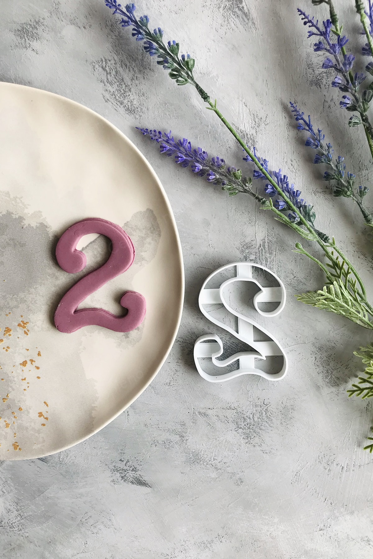 Vintage 2 Count Dough Shaper / Cookie / Ceramic / Game