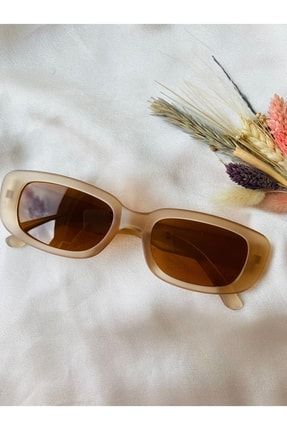 Chunky Frame Sunglasses Karamel Renkli Güneş Gözlüğü G5