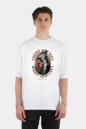Unisex Beyaz Oversize T-shirt Star Wars Mandalorian Ahsoka Survivor Of Order 66 AA1315