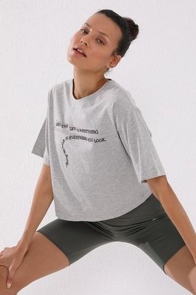 Kadın Gri T-Shirt T10BY-97135