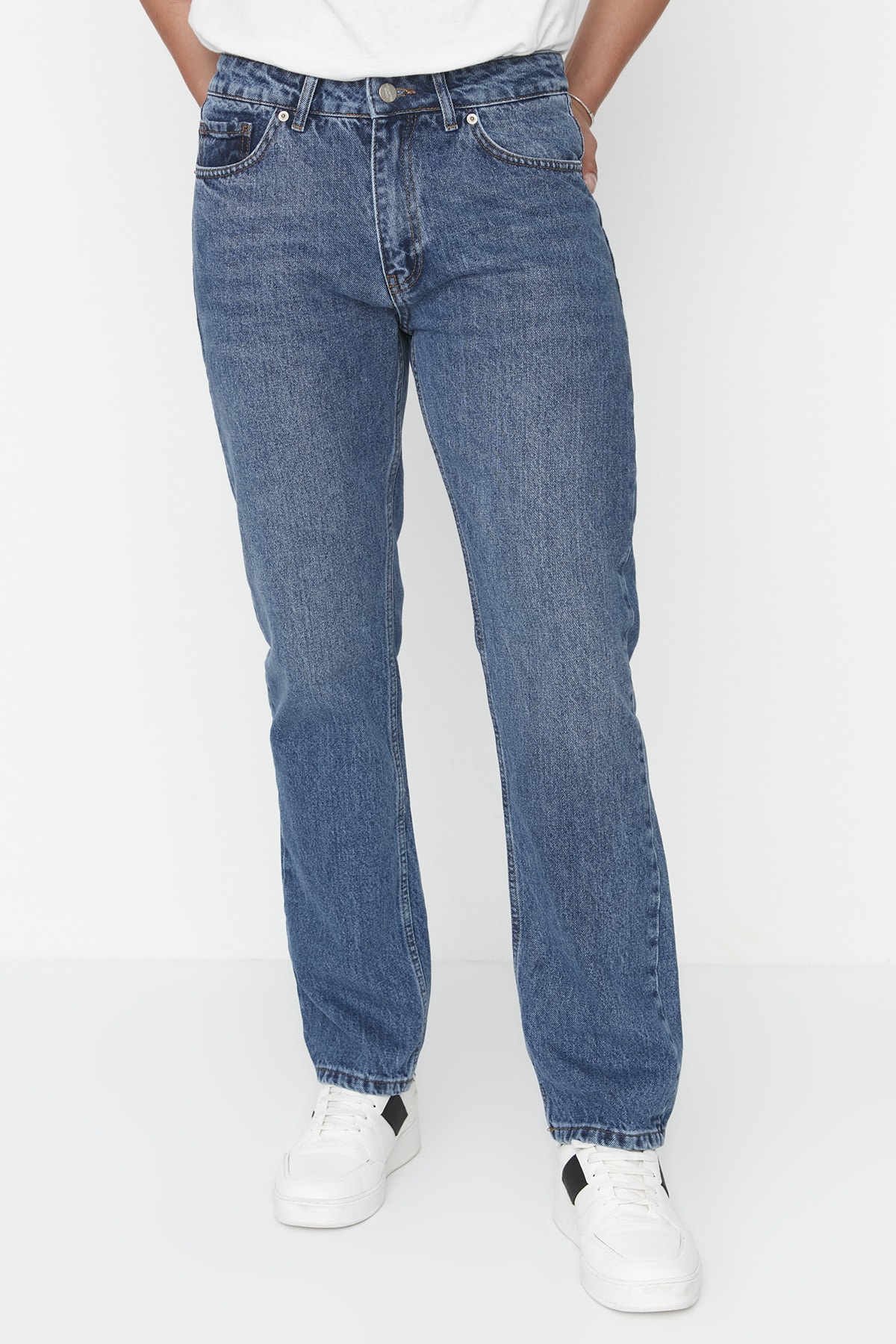 TRENDYOL MAN Mavi Erkek Regular Fit Jeans Kot Pantolon TMNAW22JE0508