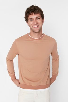 Camel Erkek Basic Regular Fit Sweatshirt TMNAW22SW0658