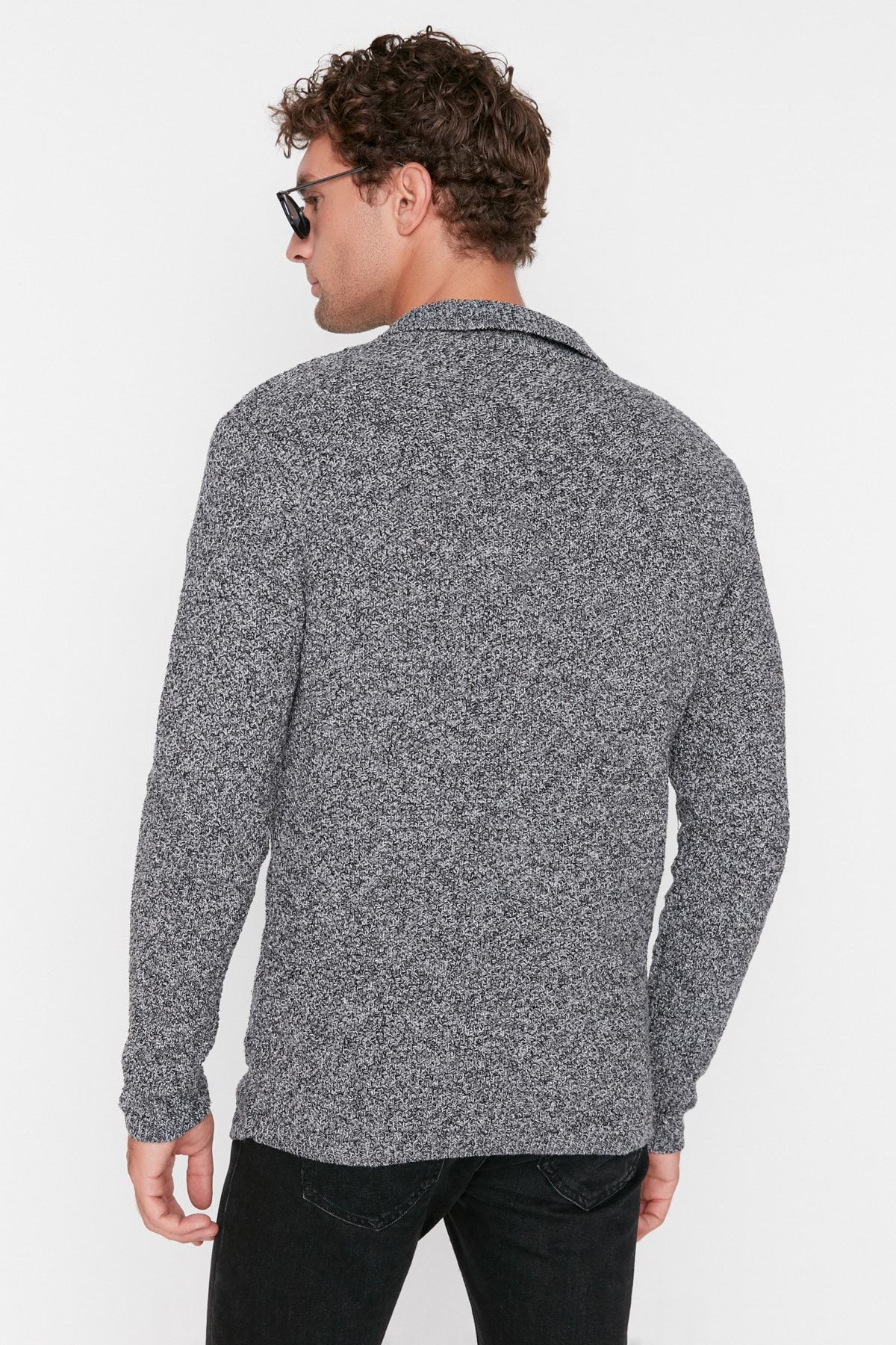 Trendyol Collection Strickjacke Schwarz Slim Fit Fast ausverkauft