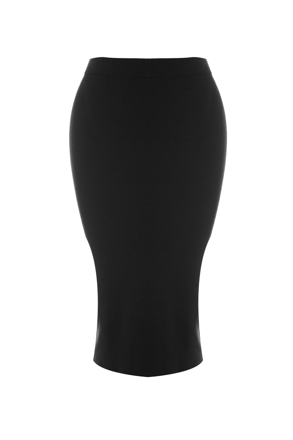 Trendyol Collection-Black Midi Pencil Knitwear Skirt TWOAW20DU0006 8