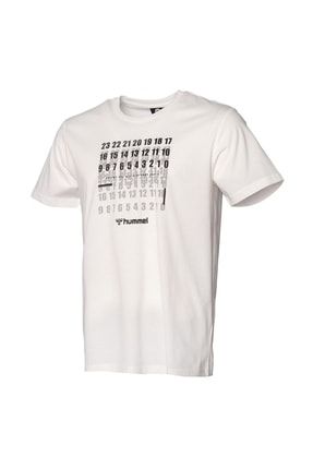 Bisiklet Yaka Baskılı Kırık Beyaz Erkek T-shirt 911566-9003 Hmlbugo T-shırt M 5002916228