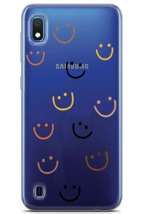 Samsung Galaxy A10 Smile Baskılı Tpuslip Kamera Koruyuculu Slikon Kılıf A10LANS