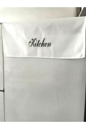 Atolye No 35 Essentials Kitchen Nakışlı Buzdolabı Örtüsü Çok Amaçlı Örtü Beyaz SM04064