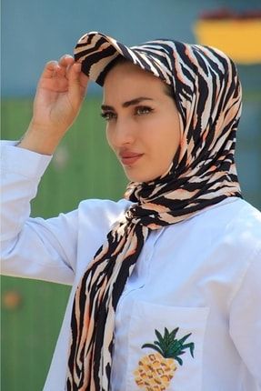 Şapkalı Boneli Hazır Model Şal Hijab Havuz Bone ASYY20022001