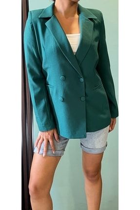 Astarlı Yeşil Blazer Ceket 636544