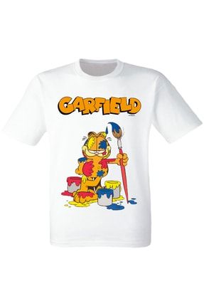 Garfield Baskılı Beyaz Tshirt YPTBSKI1380