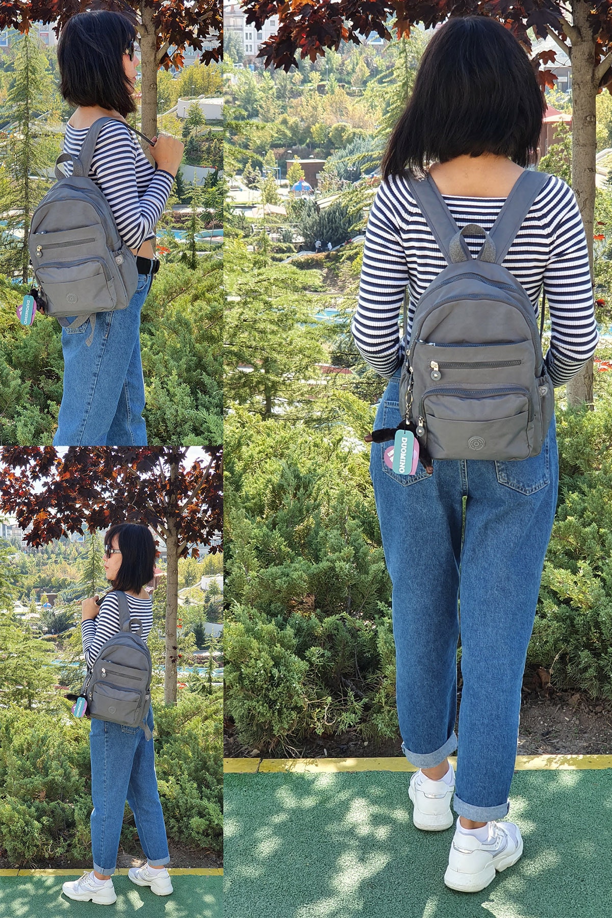 کوله پشتی زنانه خاکستری NEMO GROUP | NEMOGROUP259 اورجینال - تصویر 3