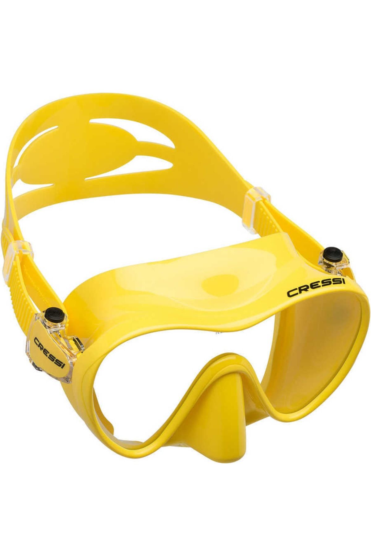 ماسک و اسنورکل زرد F1 Frameless Dive Mask بدون cressi sub