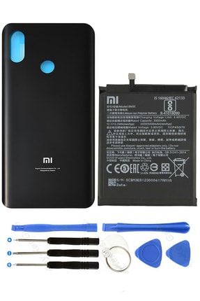 Xiaomi Mi 8 Batarya Pil Bm3e + Xiaomi Mi8 Arka Kapak Batarya Pil Kapağı + Tamir Seti Siyah Mİ8BM3E-26