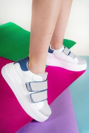 Beyaz - Eloisa Mavi Kadın Spor Ayakkabı KDNTP008513-MC