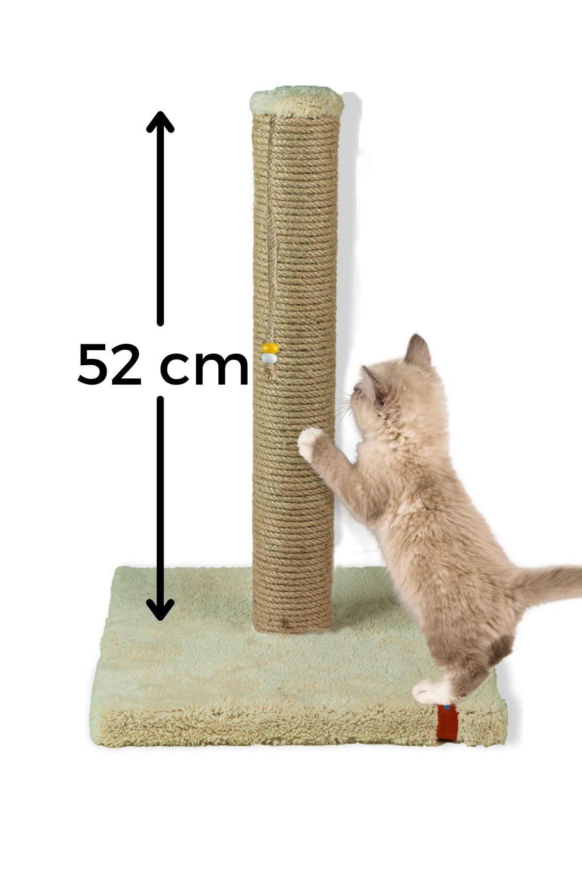 PUGALO-52cm Luxury Scratching Board with Catnip Jute Scratching Cream Cushion Surface 1