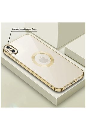 Iphone X Uyumlu Kılıf Glint Silikon Kılıf Gold 3572-m179
