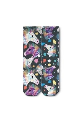 Unicorn Desenli Kadın Soket Çorap corap98