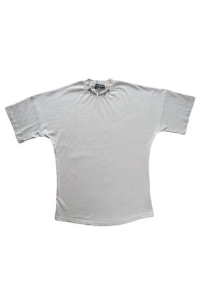 Erkek Taş Rengi Geniş Omuzlu Düşük Kısa Kollu Pamuklu Tişört Ety-plma ETY-PLMA