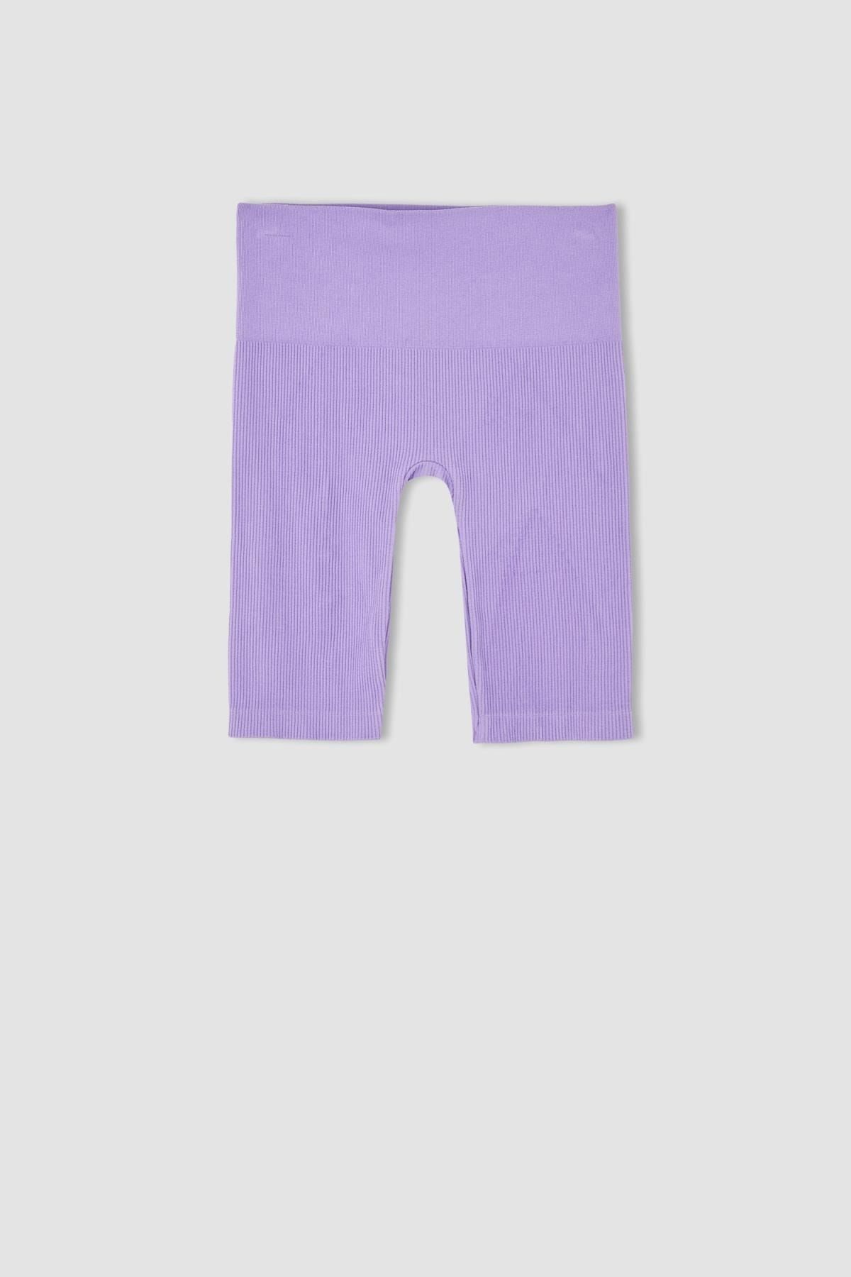 DeFacto Sport-Leggings Lila Mittlerer Bund