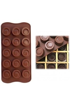 Silikon Çikolata Kalıbı Ikili Yuvarlak 2,8x1,8 Cm PYP-YP1098--