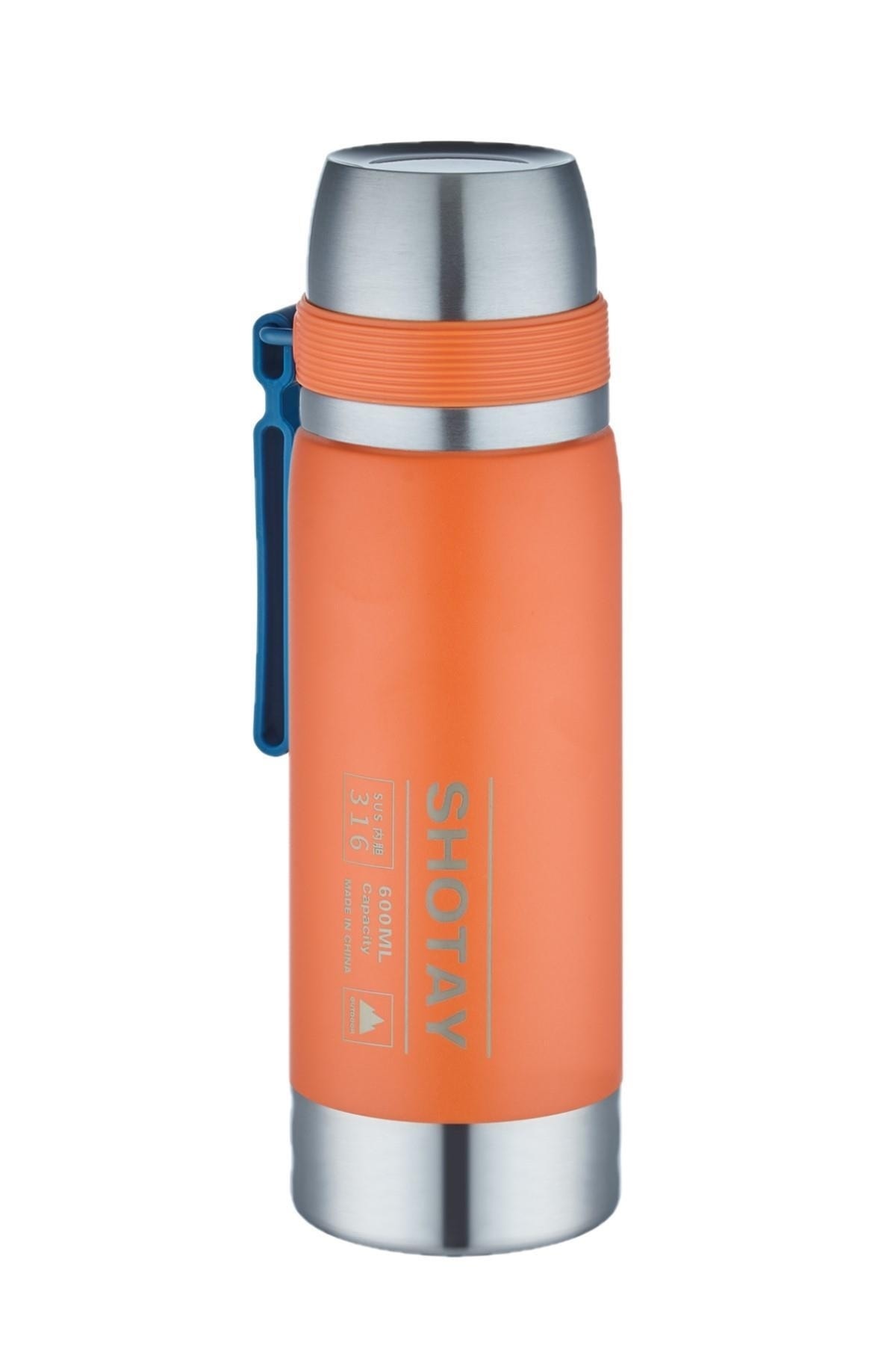 Shotay 600 Ml Çelik Kamp Termosu Ağızlık Ve Ekstra Bardaklı