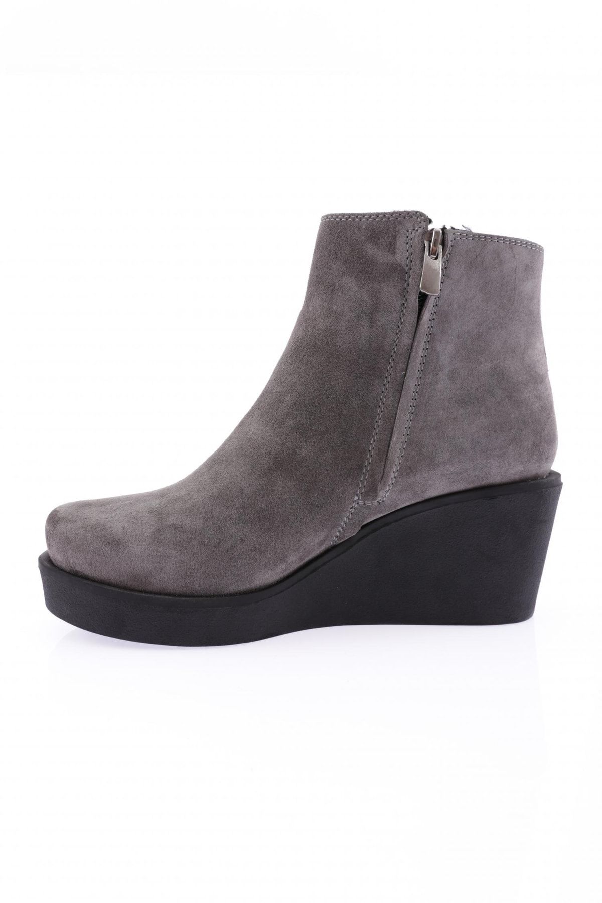Dark grey top ankle boots