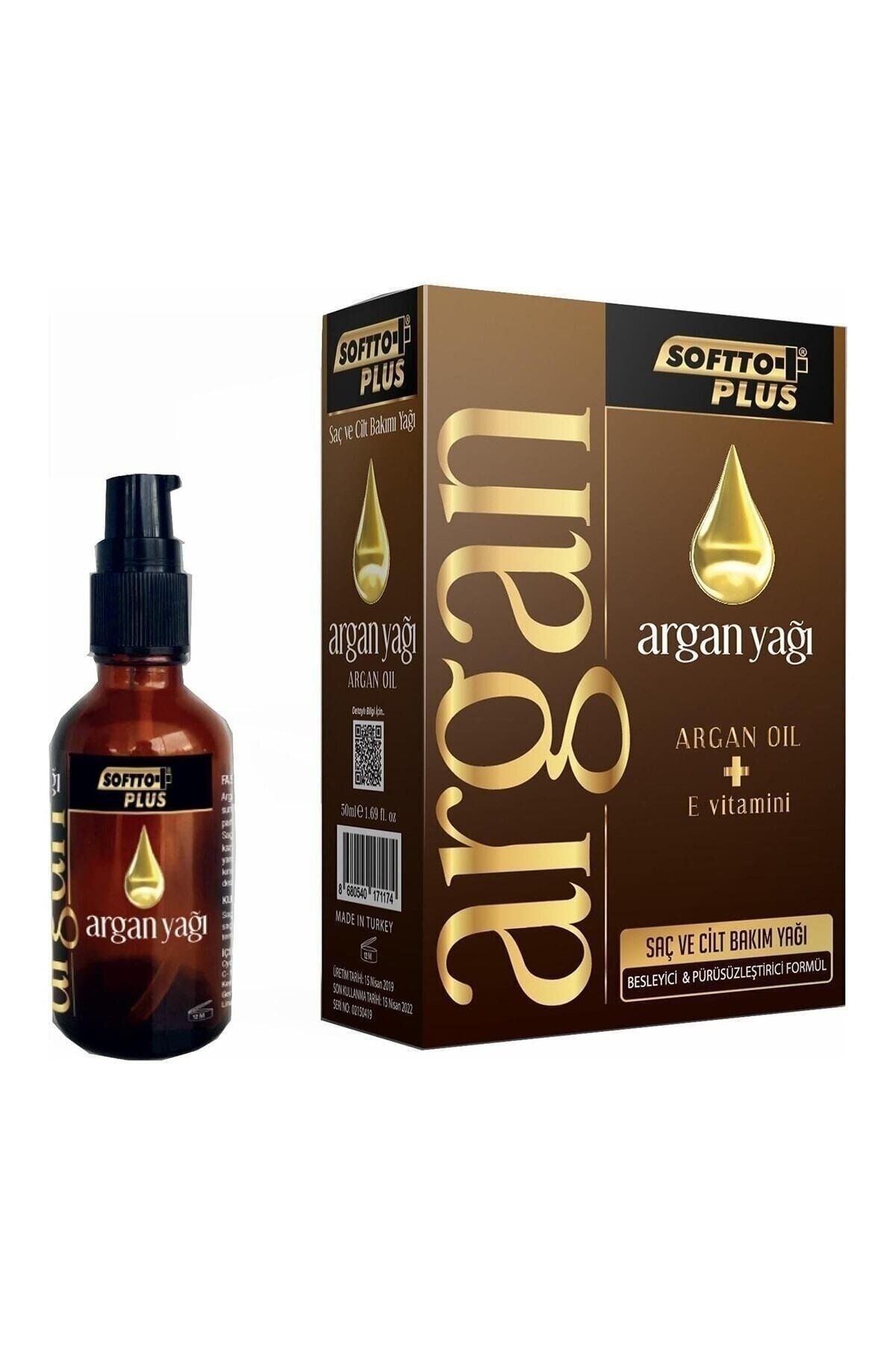سرم و روغن مو مردانه زنانه آرگان 50 میل ویتامین ها پوست Softto Plus