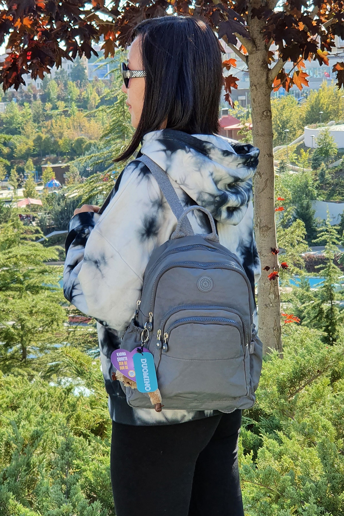 کوله پشتی زنانه خاکستری NEMO GROUP | nemobags251klinkırfcmegastoregroup اورجینال - تصویر 3