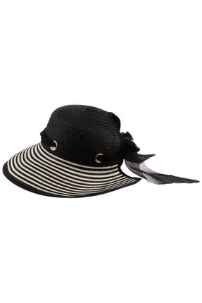 Yeni Sezon Siyah Renk Siperli Hasır Şapka PY87300-51