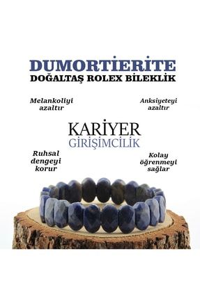 Sertifikalı Dumortierite Doğaltaş Roleks Bileklik B942 1ODTRB62