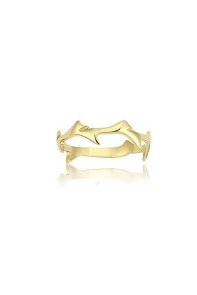 Menekşe Dalı Taşsız Modern Tasarım Alyans-14 Ayar Altın Evlilik Alyansı-hediye 14 Ayar Altın Yüzük ANK1009A0